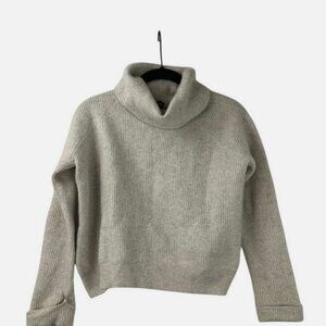 C&A 100% Cashmere Beige Cropped Turtleneck Sweater